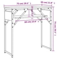 thumbnail image 4 of vidaXL Console Table with Shelf Brown Oak 75x30x75cm Engineered Wood, 4 of 5