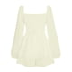 thumbnail image 5 of Vestido de cuello cuadrado de otoño para mujer: vestido informal de manga larga con volantes, color liso, tejido de poliéster, ideal para fiestas de otoño., 5 of 8