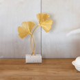 thumbnail image 1 of Hojas Doradas, Adornos de Ginkgo Biloba, Decoración de Metal para Sala de Estar al Aire Libre, jardín, Accesorios de Escultura Moderna (1 Pieza, Dorado 21 cm) oso de fresa Electrónica, 1 of 5