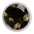 thumbnail image 1 of 4 Pcs Dragonfly pattern Knobs for Kitchen Cabinet Cupboard Dresser Bookcase Drawer Pulls Handles Round Home Decor, 1 of 8