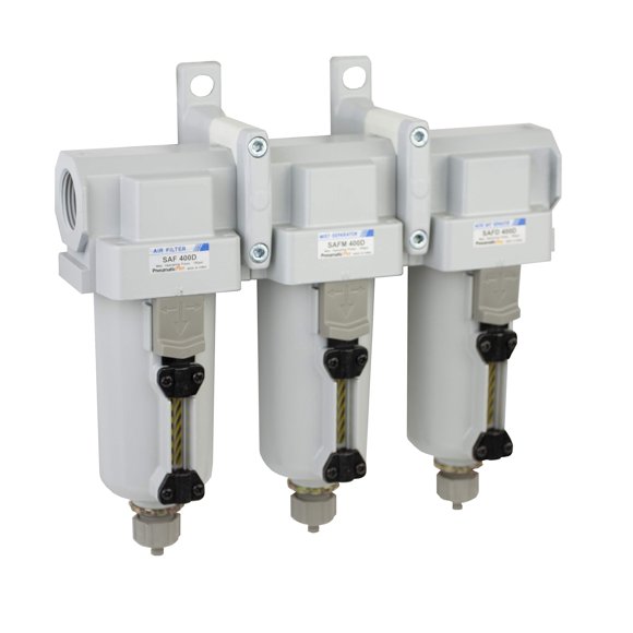 PneumaticPlus SAFU460-N04-MEP Air Particules (10 m), Élimination de l'Huile (0.1 m), Combo Filtre Coalescent (0.01 m), 1/2 Pouces NPT, Bol en Métal avec Drain Manuel
