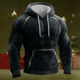 thumbnail image 5 of Men's Muscle Graphic Print Hoodie, Casual Long Sleeve Pullover Sweatshirt, Humorous Design Streetwear for Christmas, Gym, Party, and Casual Fun Outings,Black,L, 5 of 6