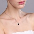 thumbnail image 3 of Gem Stone King 925 Sterling Silver Black Onyx Pendant Necklace for Women (0.68 Ct, Gemstone Birthstone, Oval 7X5MM), 3 of 4