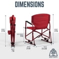 thumbnail image 5 of Timber Ridge TEGO™ FlowMotion™ Rocking Camping Chair, Folding Outdoor Rocker with Cup Holder, Red Rock, 5 of 7