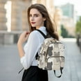thumbnail image 6 of FORMRS Mini Backpack Purse for Women Travel Daypack Casual Shoulder Bag, Beige Cute Cats, 6 of 7