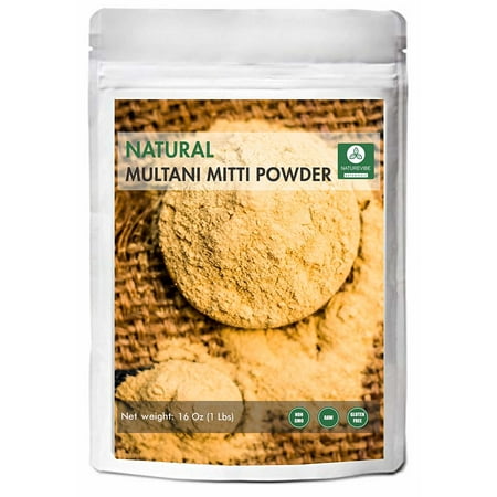 100% Pure & Natural Multani Mitti Powder (The Indian Bentonite Clay) (1lb) by Naturevibe Botanicals, For Skin Care (16