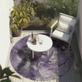 thumbnail image 6 of Addison Rugs Chantille Indoor/Outdoor Transitional Watercolors Purple Washable Round Rug, 8' x 8', 6 of 6