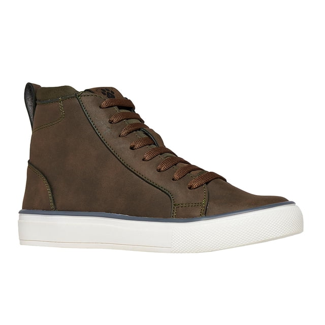 Tenis bota, Casuales Infantil, moda niño,MILITAR, TIPO PIEL verde 22 Incógnita 005BY2