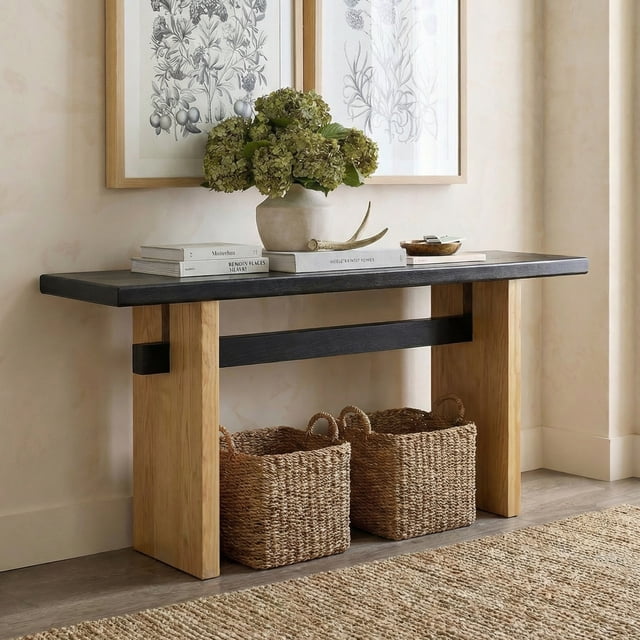 HMYG Table Console pour Entrée Longue Table de Canapé en Bois Étroite Table d'Entrée Style Ferme pour Entrée, Couloir, Salon