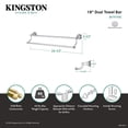 thumbnail image 6 of Kingston Brass BA797318C English Vintage 18-Inch Double Towel Bar in Polished Chrome, 6 of 7