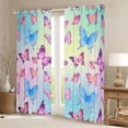 thumbnail image 2 of Feelyou Butterfly Black Out Curtains, Rainbow Galaxy Curtains Pack of 2 (42x63 Each), 2 of 6