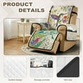thumbnail image 3 of TSOVTHRID Beige Leaf Print Recliner Covers Non-Slip Reclining Cover 1 Seat Recliner Chair Slipcovers Chair Covers for Reclining Chair Furniture Protector for Dogs Cats Pets, 3 of 7