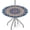 Boho Mandala, variant on Outdoor Tablecloth with Umbrella Hole, Round Elastic Fitted Table Cloth with Invisible Zipper,Wooden Picnic Patio Table Cover 36-44in