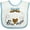 White and Blue, variant on Inktastic Valentine’s Day Bee Mine Cute Bees and Heart Boys or Girls Baby Bib