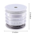 thumbnail image 4 of LEEYNEER 5 Rolls of 25m Length Christmas Printed Ribbon Holiday Gift Decorative Band Ribbon for Wrapping DIY Crafts(Silver), 4 of 6