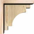 thumbnail image 3 of 6"W x 10"D x 10"H Mediterranean Rough Sawn Corbel w/Backplate, Douglas Fir, 3 of 9
