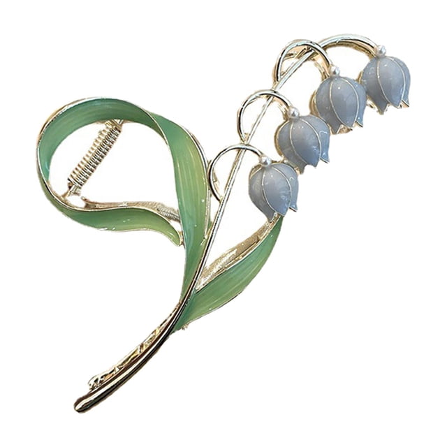 Moda Mujer Pinzas para el cabello Clips Antideslizante Lady Ponytail Holder flor Barrette Horquilla Accesorios para el peinado del cabello Azul Colco pinzas para el cabello