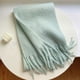 thumbnail image 1 of Nvzi Bufanda Pashmina Chales y Chales para Vestidos de Noche Viajes Oficina Bodas de Invierno Bufandas Grandes de Tacto de Cachemira, Verde Claro C, 1 of 4