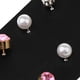 thumbnail image 3 of 6 pares de de flores Pendientes de botón de cristal Pendiente de Jinwen Juegos de aretes de 6 pares, 3 of 7