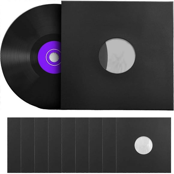 Anti Static Record Sleeves, Record Inner Sleeves, Vinyl Inner Sleeves, 10 Black