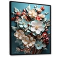 thumbnail image 2 of Designart "Elegance In Paper Mache Plumeria Blossoms I" Plumeria Floater Framed Wall Art Prints, 2 of 5