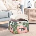 thumbnail image 3 of Yayeee Collapsible Cube Storage Bin with Lid Fabric Closet Decorative Basket with Handles, Pink Sleeping Cat, 3 of 7