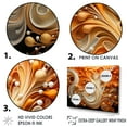 thumbnail image 3 of Designart "Fluid Flames In Abstract Coffee" Abstract Shapes Floater Framed Canvas Prints, 3 of 5