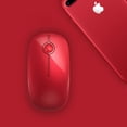 thumbnail image 3 of VIVEFOX 2.4G Thin Silent Mouse, Portable Computer Wireless Mouse(Red), 3 of 6