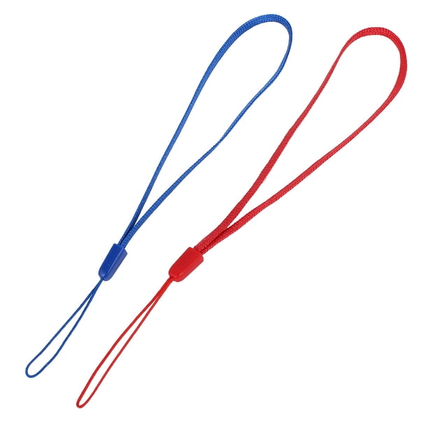 2 Pieces Red Blue Hand Wrist Strap Lanyard String 19cm Length for Mobile Phone