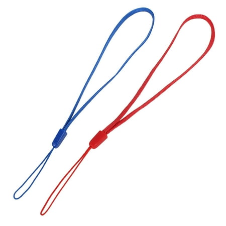 Unique Bargains 2 x Blue Red 7.5 Long Digital Camera MP3 MP4 Cell Phone Hand Wrist Strap String