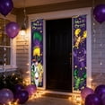 thumbnail image 6 of Mardi Gras Decorations Mardi Gras Banner New Orleans Party Decorations Mardi Gras Porch Sign Hanging Welcome Sign Garland for Home Masquerade Party Outdoor Indoor Decor, 6 of 6