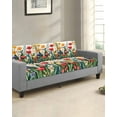 thumbnail image 2 of Spring Floral Sofa Couch Cushion Covers Washable, Removable Stretchable Sectional Couch Covers, Botanical Flower Leaf Plant Slipcovers for L & T Shape Sofa Furniture Protector S Size 2 pcs, 2 of 7