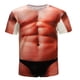 thumbnail image 1 of Camiseta de manga corta con cuello redondo y estampado de hombre musculoso en 3D Pompotops  oipoqjl2713, 1 of 9