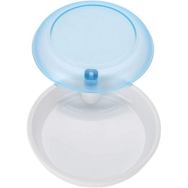 Orthodontic Retainer Case to Store Or Cleaning Dentures, Portable Rotating Tooth Storage Box Dental Correction Holder Box Cute Storage Box(Blue)