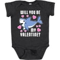 thumbnail image 3 of Inktastic Will You Be My Valentine with Cute Shark and Hearts Boys or Girls Baby Bodysuit, 3 of 5