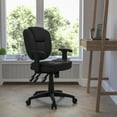 thumbnail image 2 of Flash Furniture Caroline Mid-Back Black LeatherSoft Multifunction Swivel Ergonomic Task Office Chair with Pillow Top Cushioning and Arms, 2 of 9