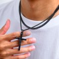 thumbnail image 2 of VNOX 2 Pcs Crucifix Cross Necklace for Men, Layered Stainless Steel Pendant Rope Chain,Black Crucifix Necklace, Jesus Cross Necklaces Religious Gifts for Men, 2 of 7