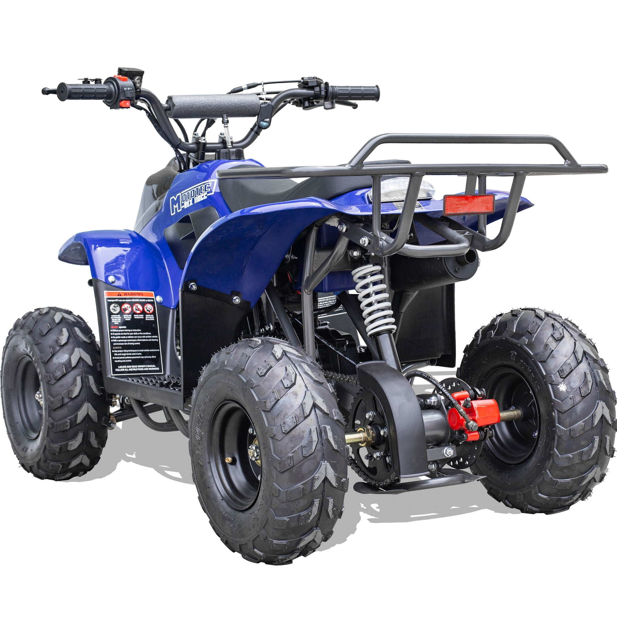 MotoTec Rex 110cc 4-Stroke ATV with Rear Rack