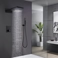 thumbnail image 2 of Three Functions Thermostatic Shower System, Dual-function Rainfall Shower Head with Handheld Sprayer, 2 of 5