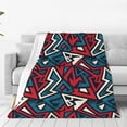 thumbnail image 4 of Salouo Geometric Elements Print Bed Blankets,Flannel Blanket Comfortable Air Conditioning Blanket Lightweight Blanket for Sofa Bed Travel & Couch -60"x50", 4 of 8
