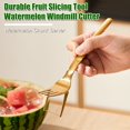 thumbnail image 3 of Xinyolin 2-In-1 Stainless Steel Fruit Fork Cutter Watermelon Slicer Tool Watermelon Windmill Cutter for Home Party Camping Kitchen Gadget, 3 of 8