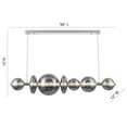 thumbnail image 3 of Eurofase 46772-022 Atomo 7-Light 56 in. Chrome Smoked Glass Chandelier, 3 of 8