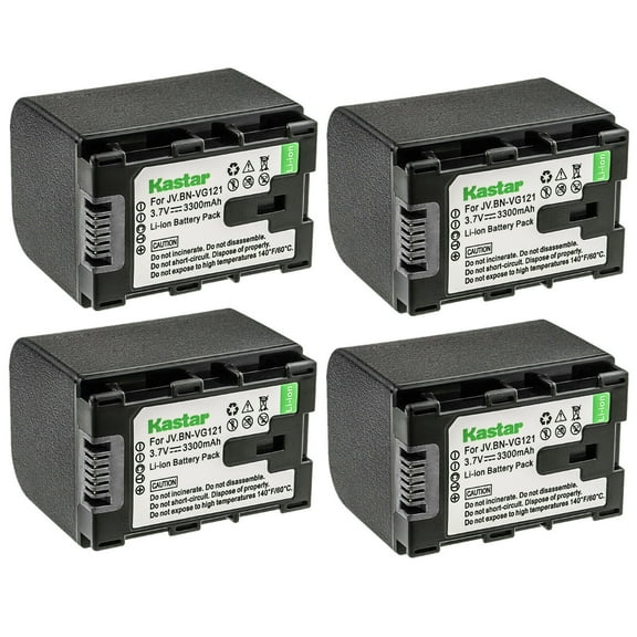 Kastar BN-VG121 Battery 4-Pack Replacement for JVC BN-VG107 BN-VG107U BN-VG107US BN-VG108U BN-VG108US BN-VG108USM BN-VG114U BN-VG114US BN-VG114USM BN-VG121E BN-VG121US BN-VG121USM BN-VG138USM Battery