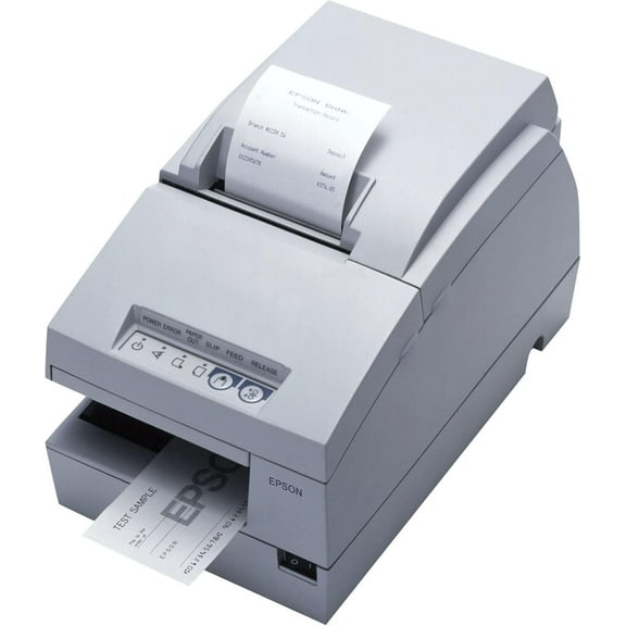 Restored Epson TM-U675 Multifunction POS Receipt Printer Slip Validation Serial Parallel USB Monochrome P/N C283032 (Refurbished)