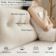 thumbnail image 2 of Lovote Wedge Headboard Reading Pillow 59" x 15.7" x 4.7" Triangular Bolster Backrest Support Cushion for Bed, Sofa, Daybed, White, 2 of 6