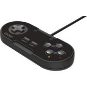 Retro-Bit Legacy 16 Wired USB Controller - Features Home, SS & ZL/ZR Buttons - for Switch, PC, MacOS, RetroPie, Raspberry Pi (Black - Onyx)