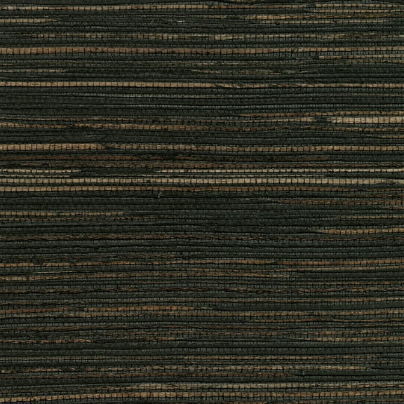 Kenneth James by Brewster 2732-80081 Shandong Charcoal Ramie Grasscloth Wallpaper