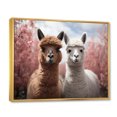 thumbnail image 2 of Designart "Alpacas beautyful Alpacas II" Animals Floater Framed Canvas Wall Art, 2 of 7