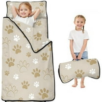 Dog Paw Footprint Toddler Nap Mats for Kids Preschool,Sleeping Mat Bag or Kids,Toddler Sleeping Bag,Toddler Nap Mat or Daycare