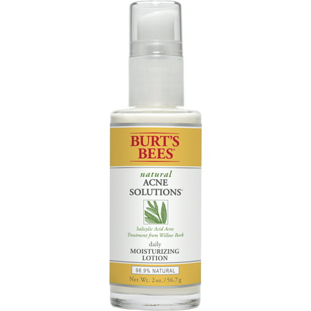 Burts Bees Natural Acne Solutions Daily Moisturizing Lotion, Face Moisturizer for Oily Skin, 2 (Best Natural Moisturizer For Acne Prone Skin)
